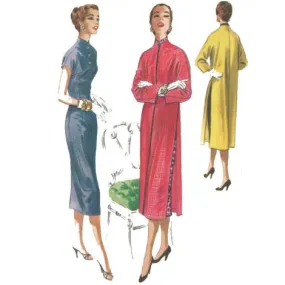 1950s Sewing Pattern, Mandarin Oriental, Nehru, Cheongsam Dress & Coat - Multi-Sizes