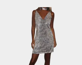 72 Silver Sequins Dress - The Park Avenue