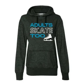 Adults Skate Too Women's Glitter Hoodie