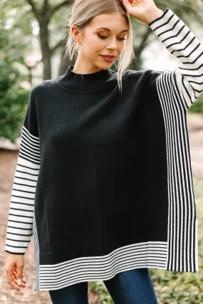 All In Black Striped Tunic