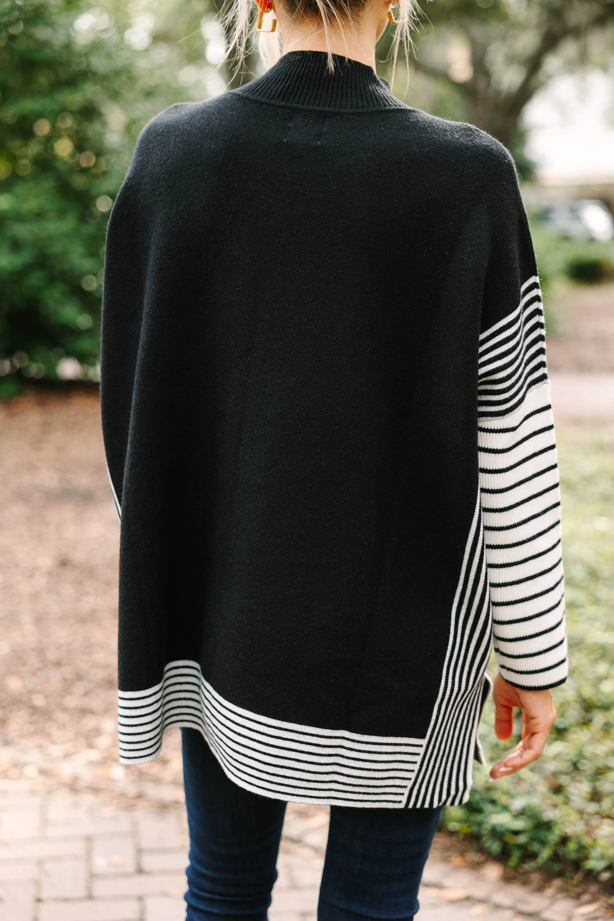 All In Black Striped Tunic