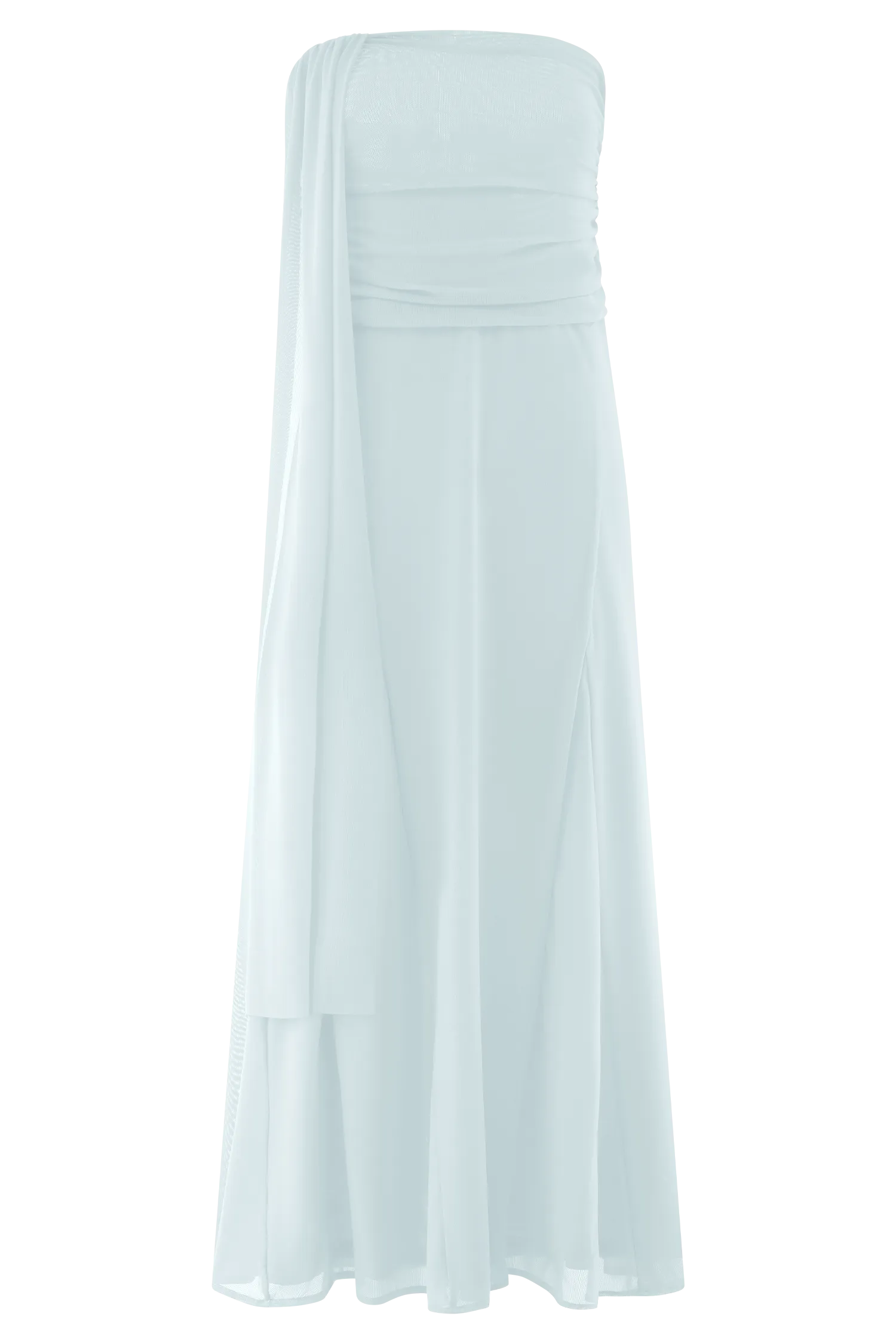 Arna Mesh Maxi Skirt - Pale Blue