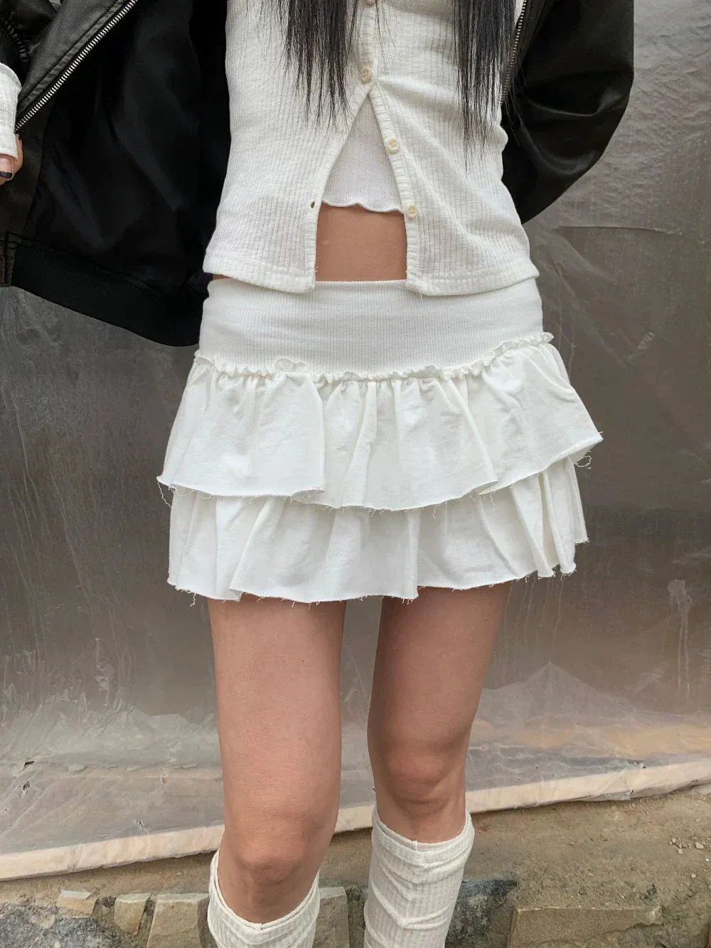 Ayala Ballet-Inspired Layered Mini Skirt