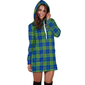 Barclay Hunting Ancient Tartan Hoodie Dress with Family Crest