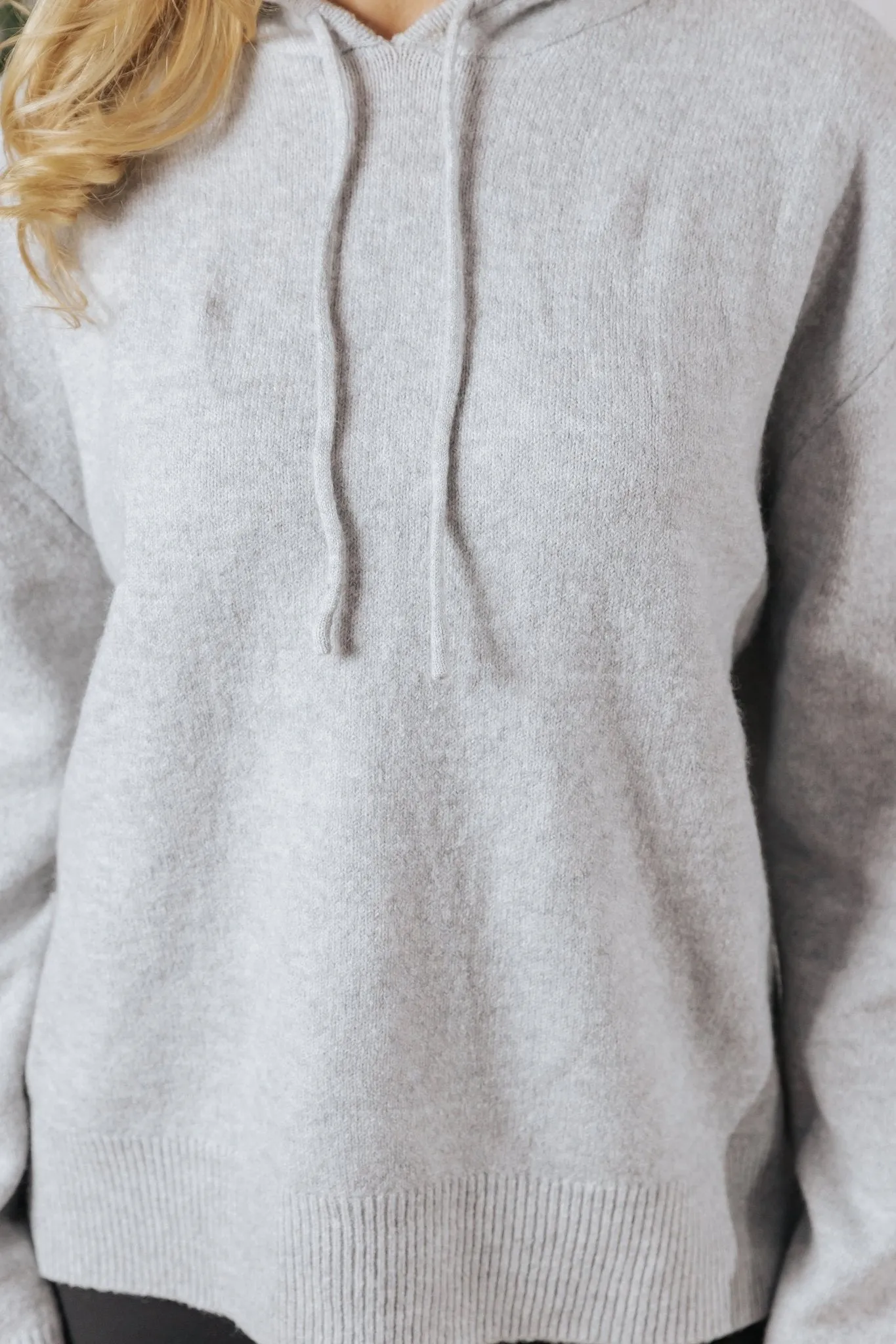 Basic Heather Grey Hooded Sweatshirt