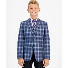 Big Boys Silver Slim Fit Stretch Suit Jacket