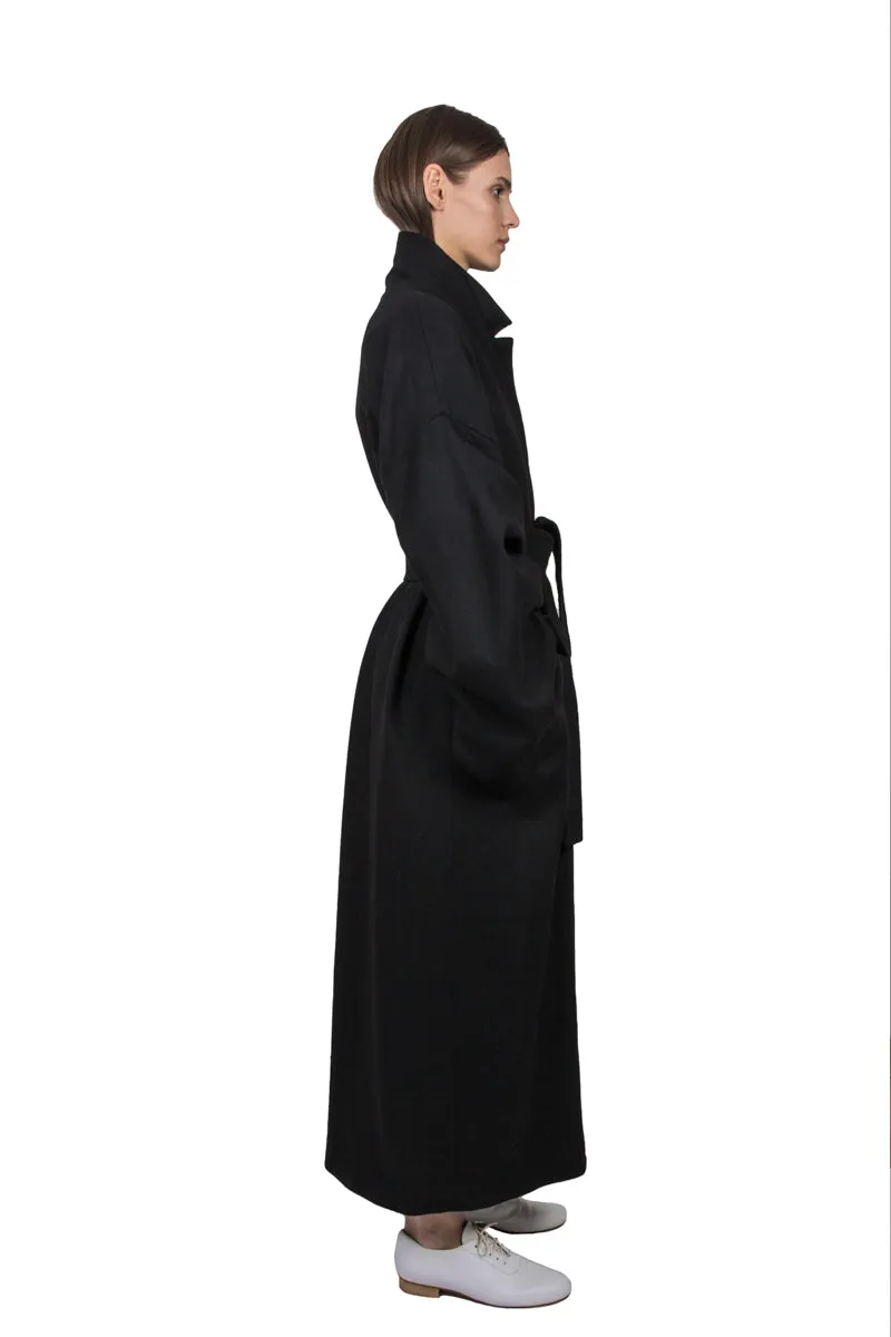 Black Wool Overcoat