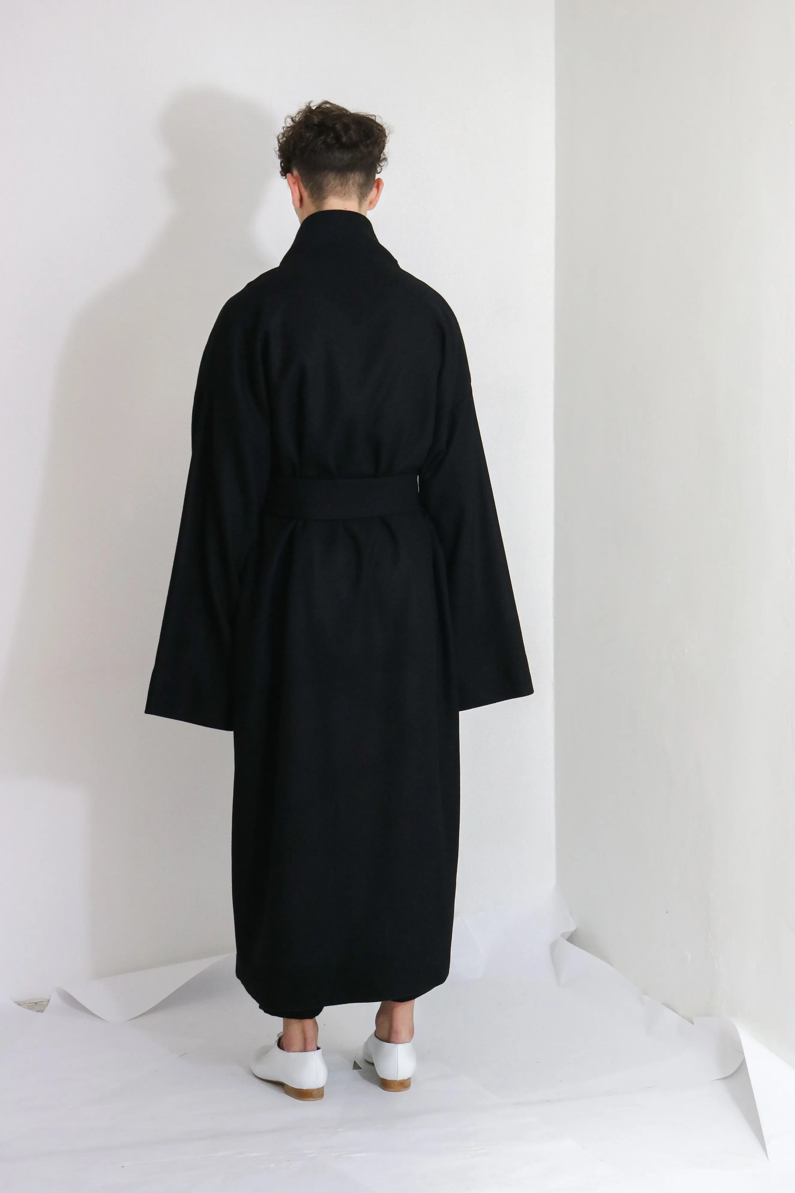 Black Wool Overcoat