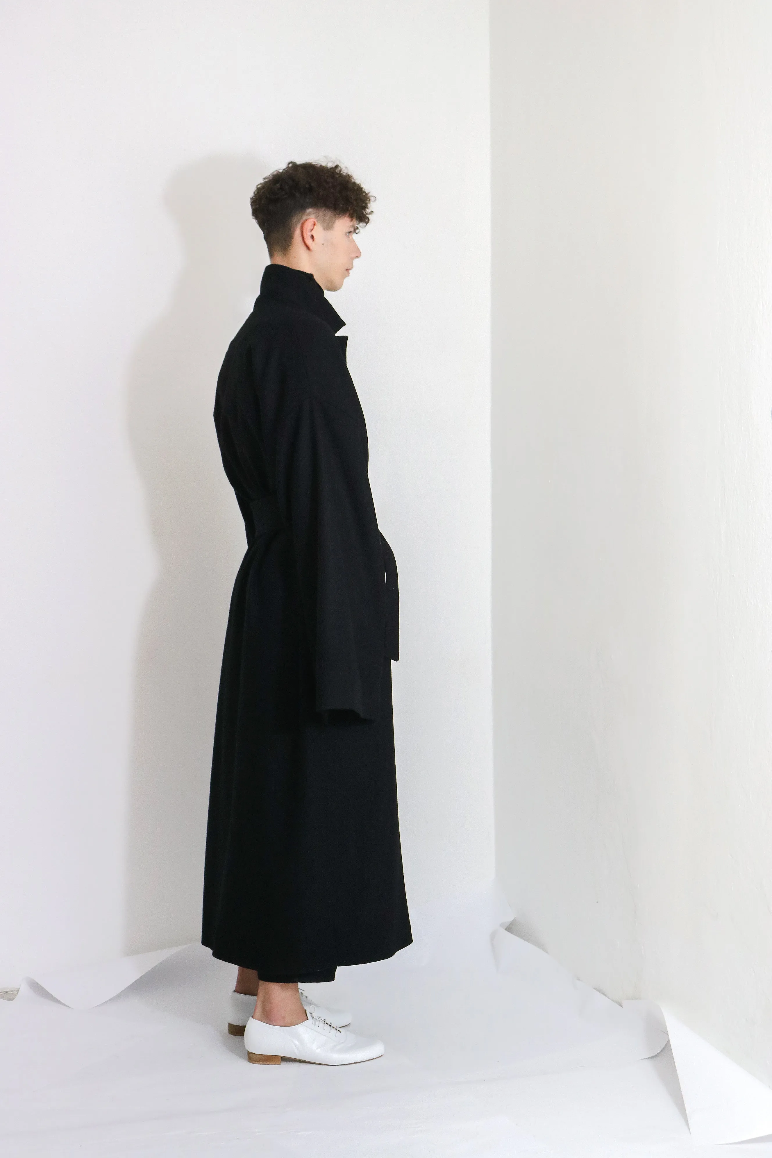 Black Wool Overcoat