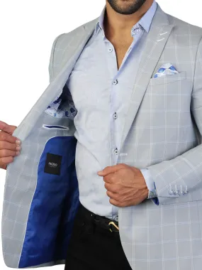 Blazer Descartes Ecossais Blue