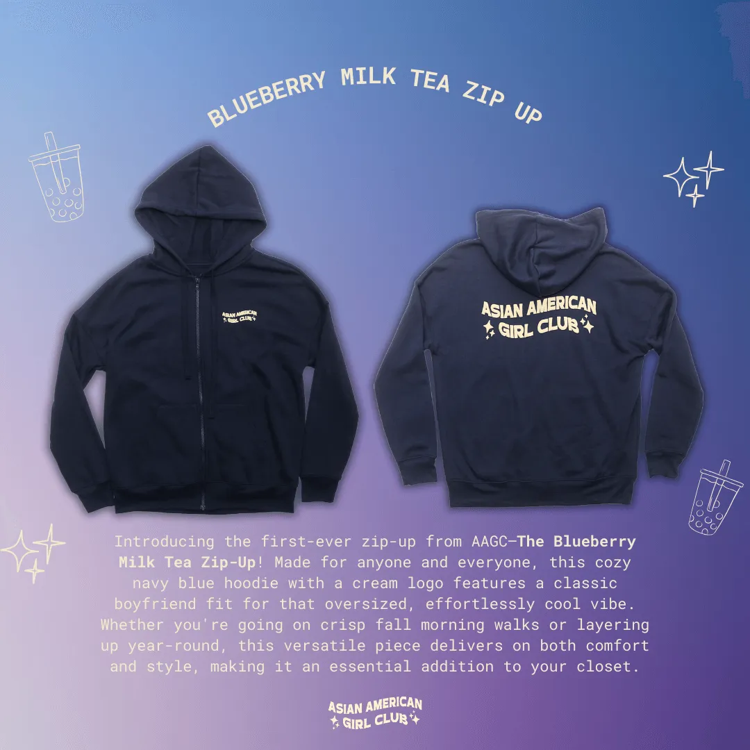 Blueberry Milk Tea Zip-Up