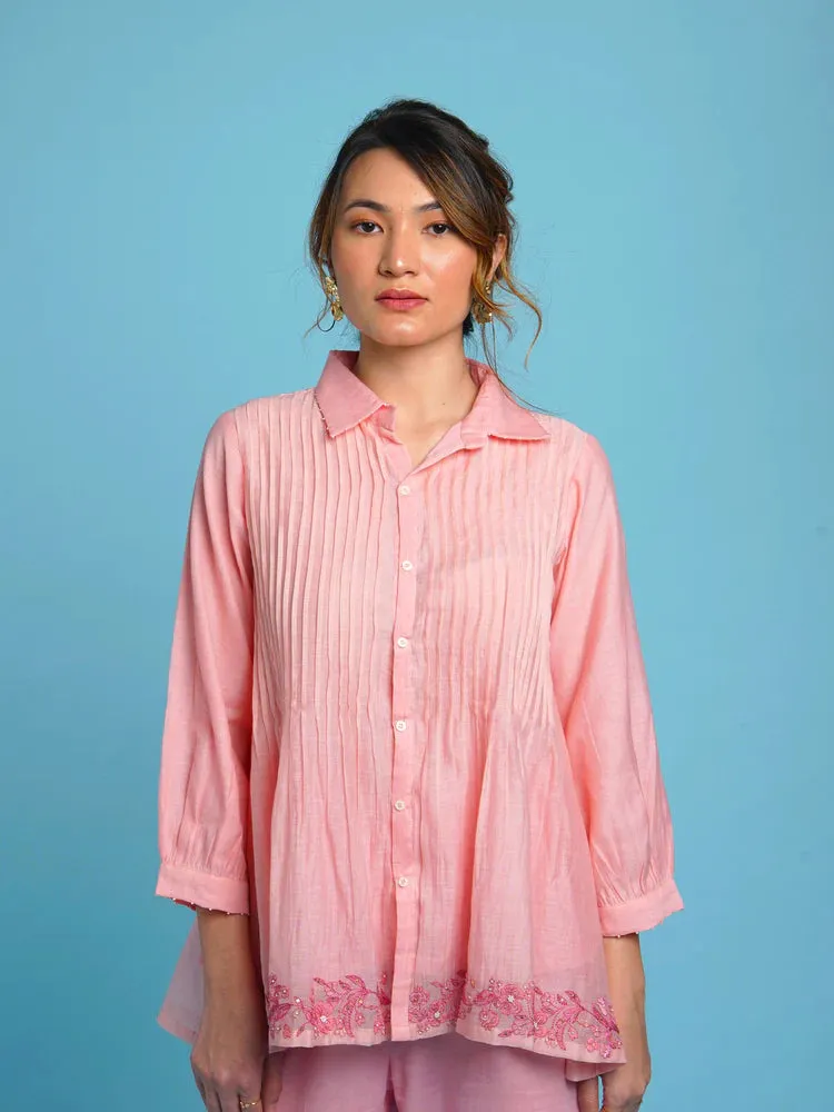 Budline Gathered Top- Pink