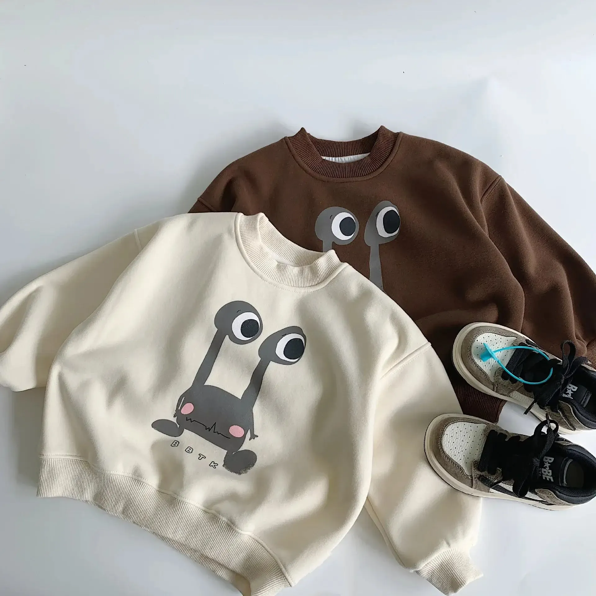 Cartoon Print Crew Neck Sweatshirt