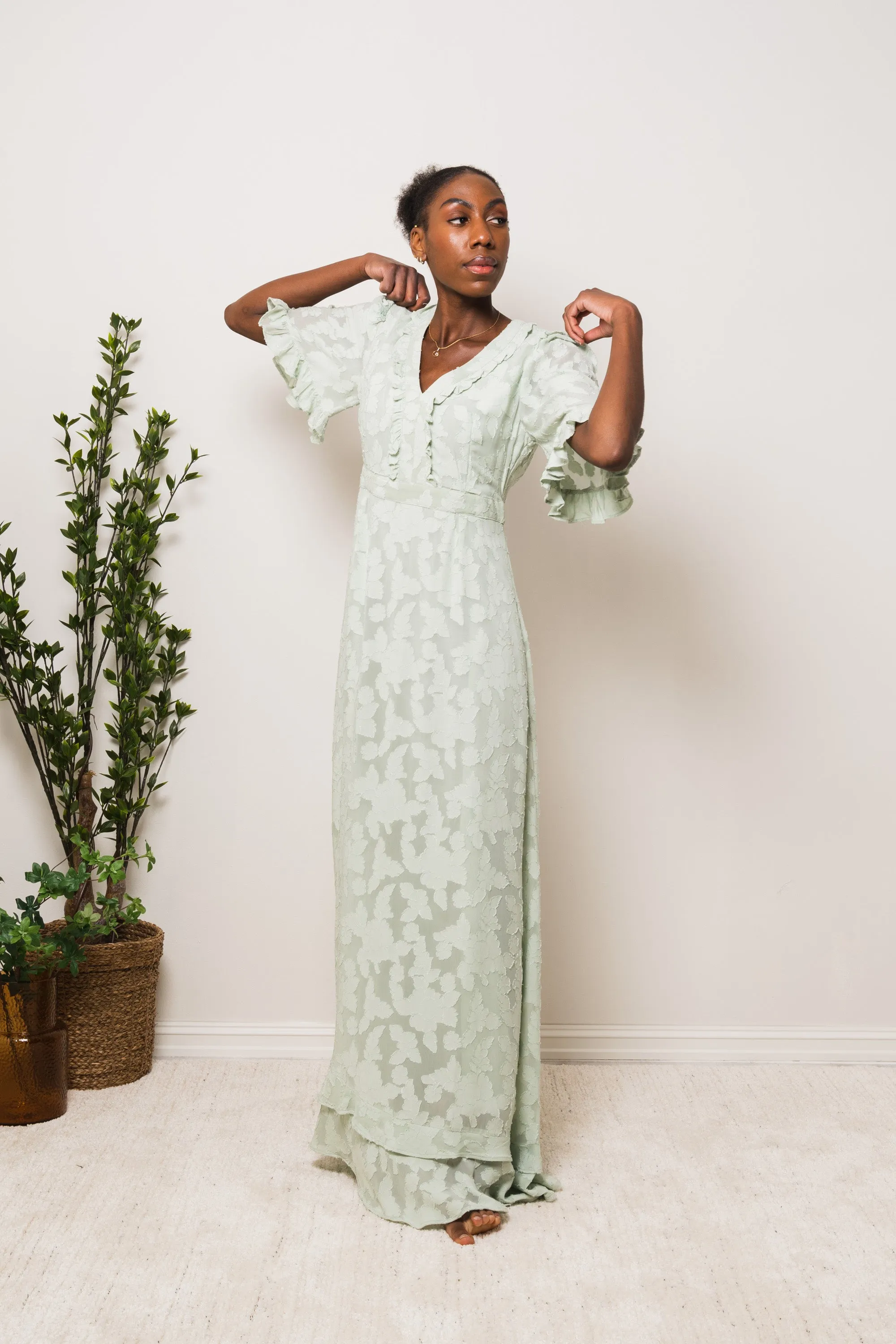 Catalina Maxi Dress - Pastel Green