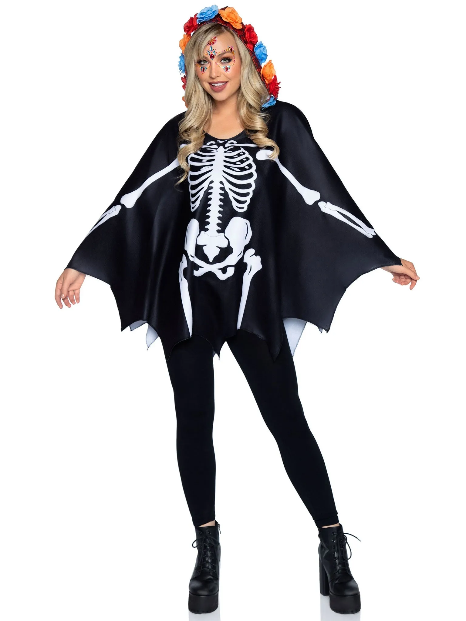 Day of the Dead Poncho Costume