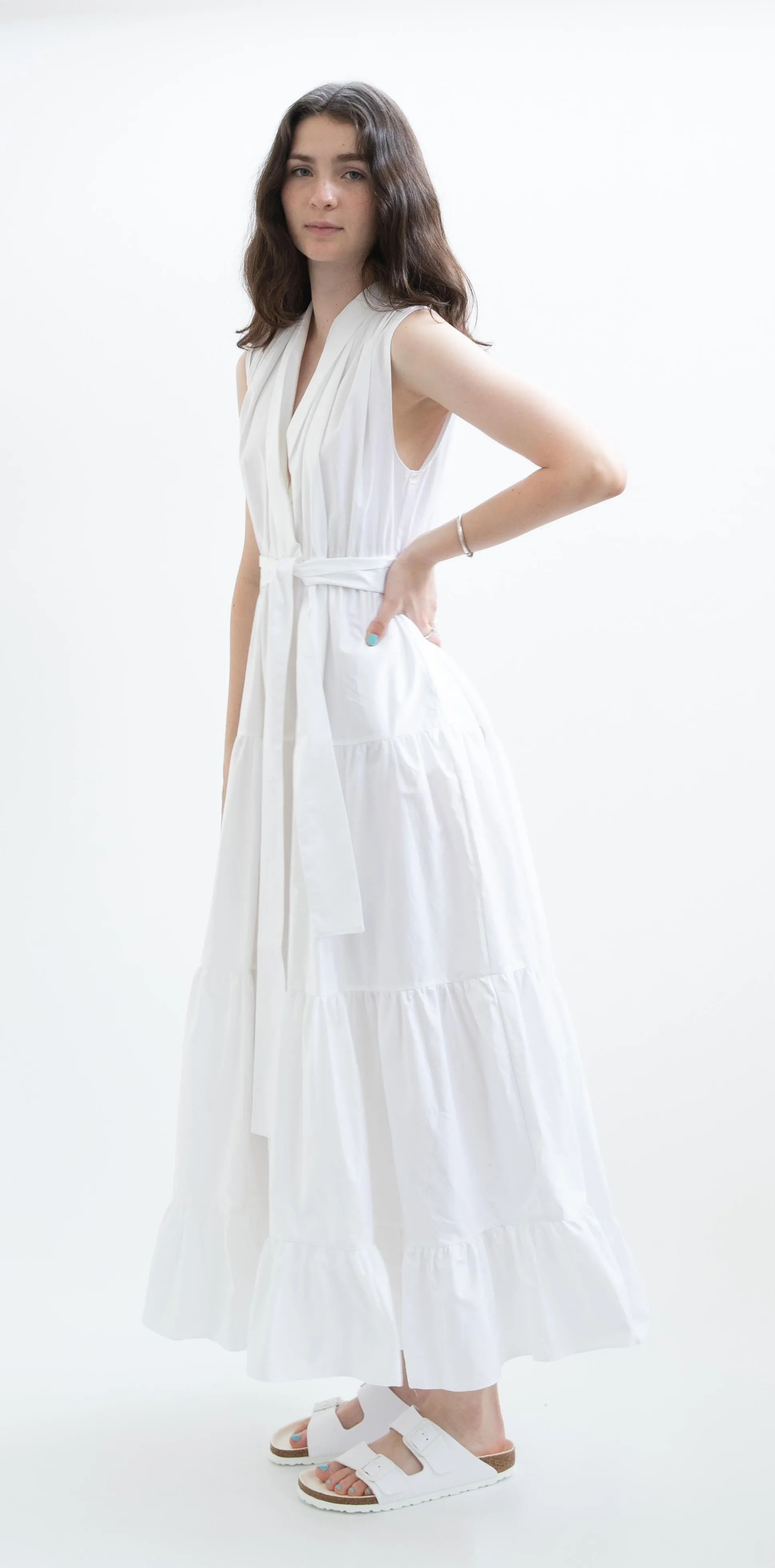 Devotion Twins Vroylia Long Dress in White