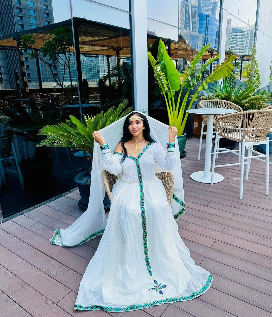 Elegant Light Blue Habesha Dress Beautiful Habesha Kemis