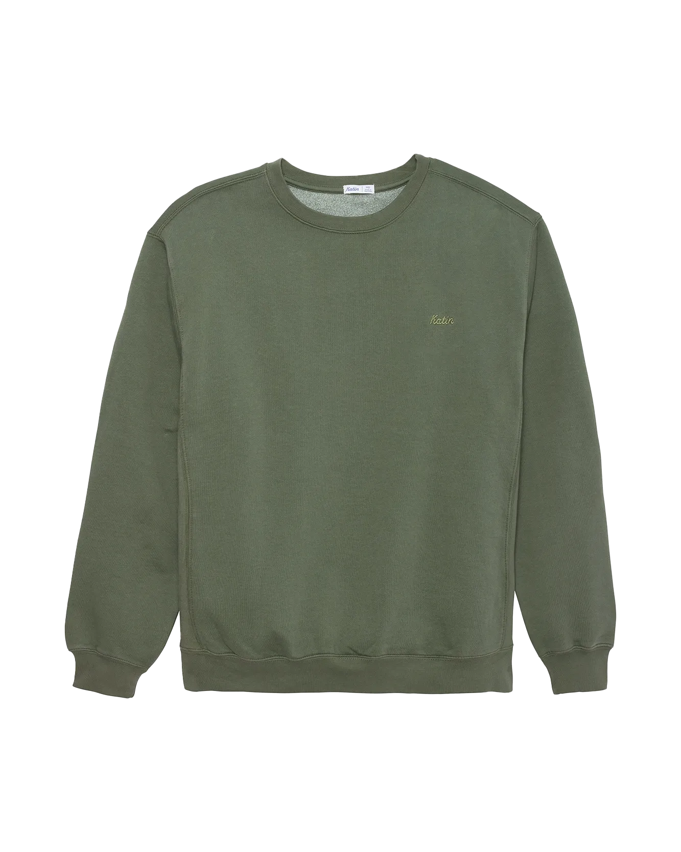 Embroidered Crew Fleece Sweatshirt in Thyme