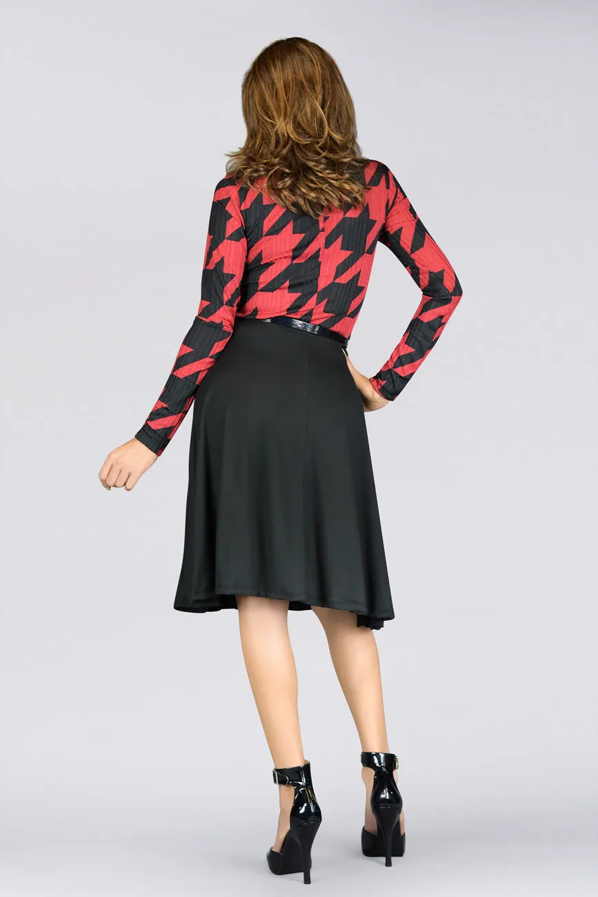 En Femme Long Sleeve Midi Fit n Flare Dress