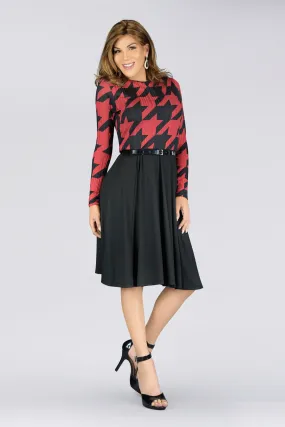 En Femme Long Sleeve Midi Fit n Flare Dress