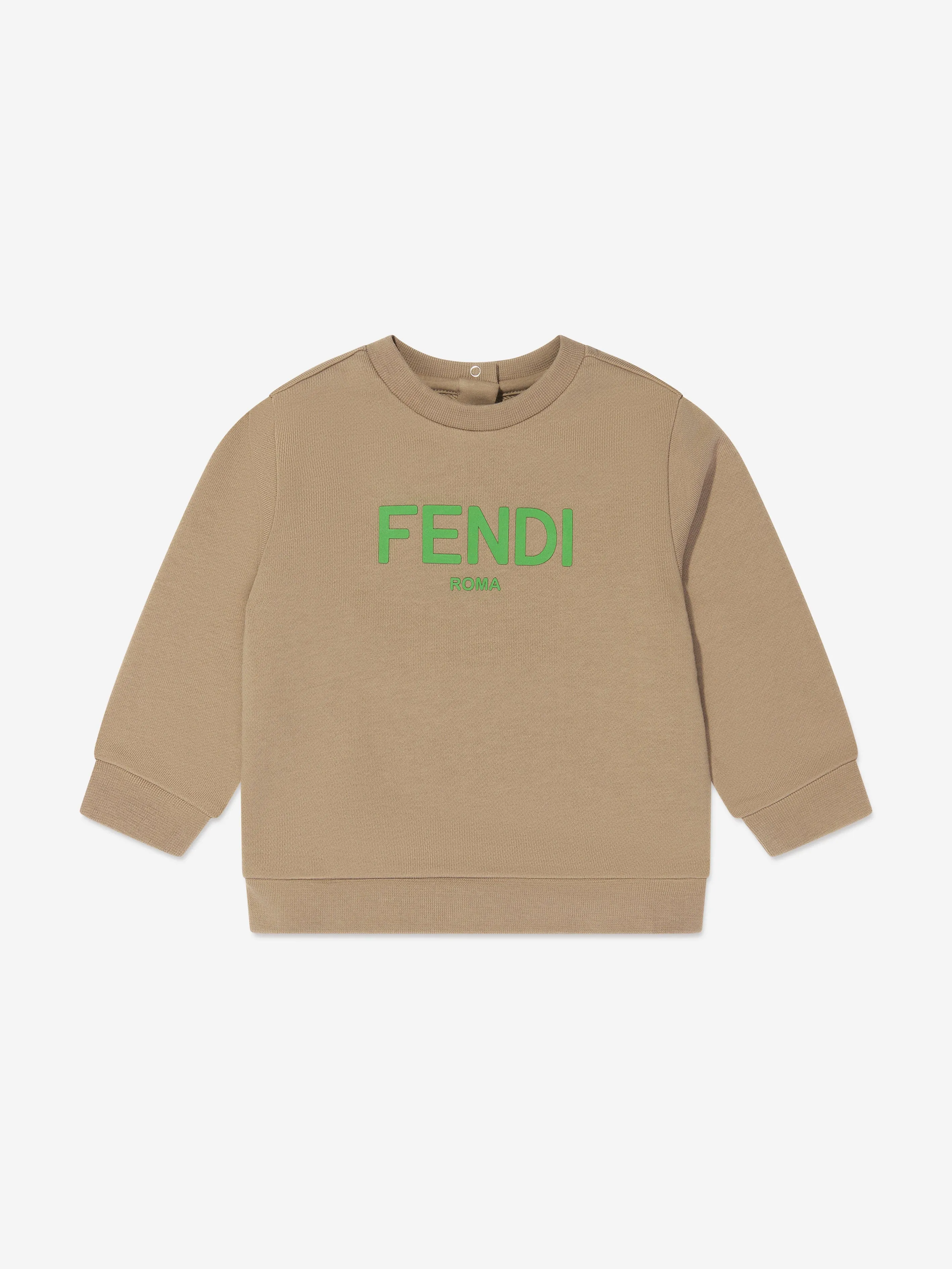 Fendi Baby Logo Sweatshirt in Beige