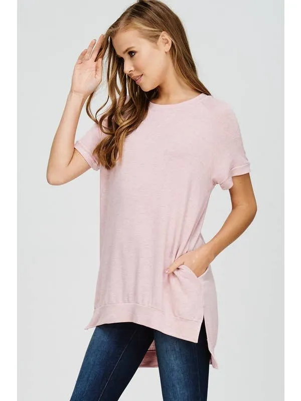 High Low Crewneck Tunic