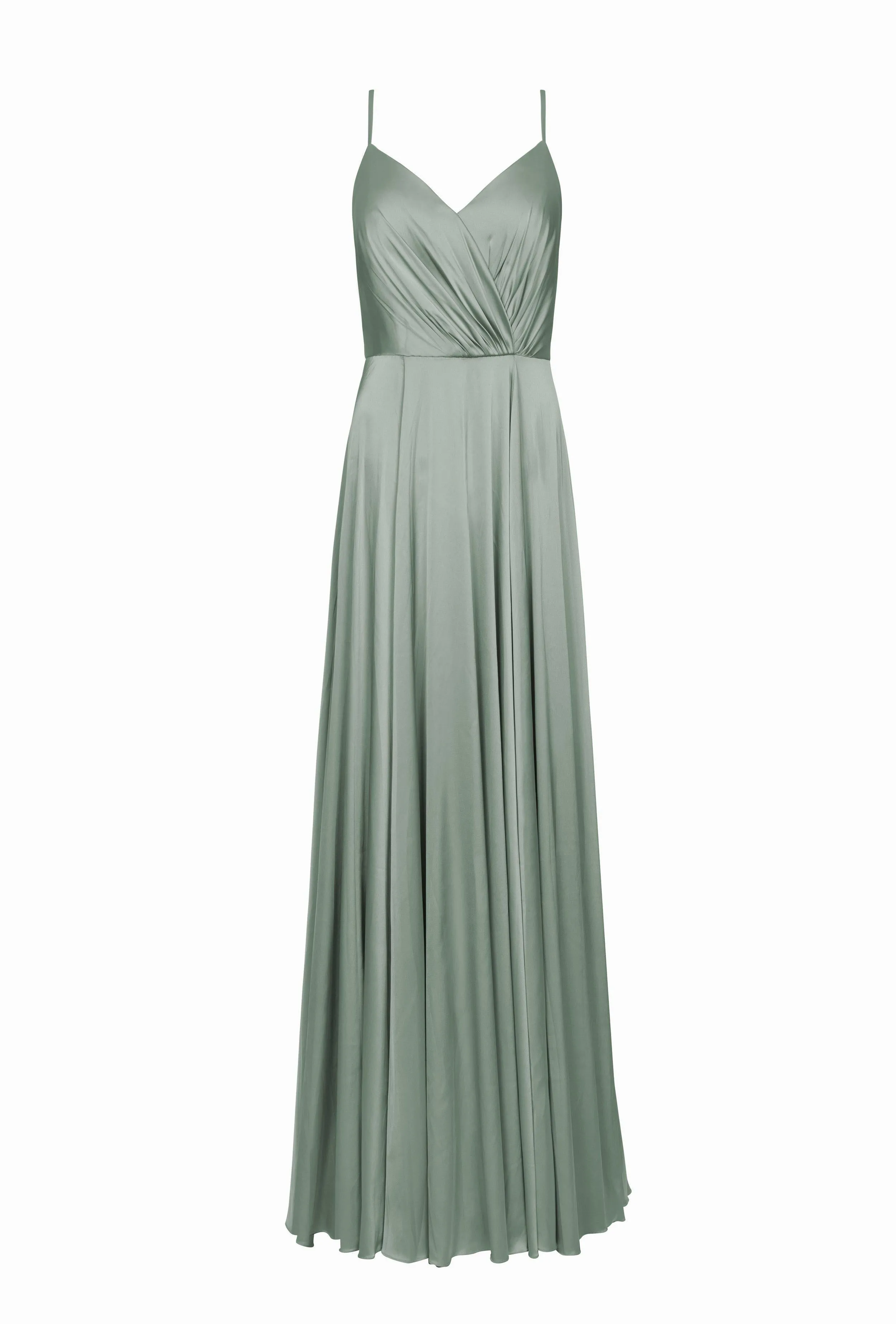 Isla Bridesmaid Dress In Sage Satin