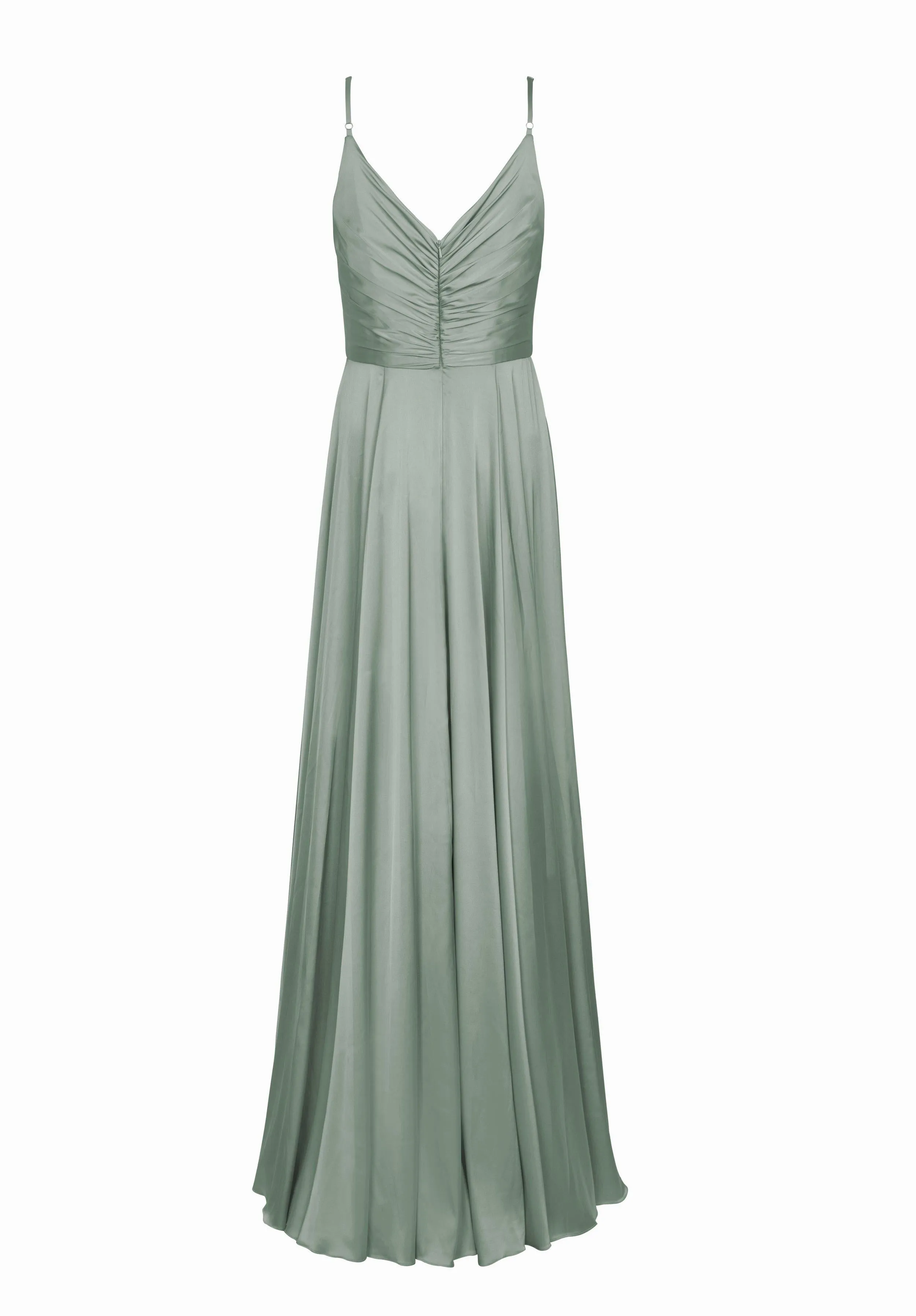 Isla Bridesmaid Dress In Sage Satin