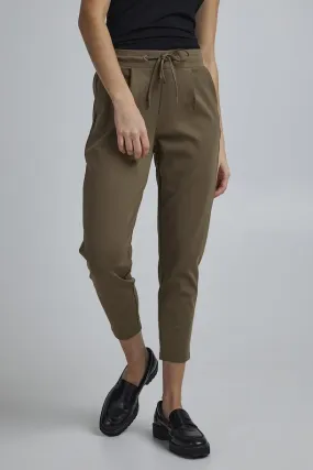 Kate Cropped Jersey Joggers (Khaki)