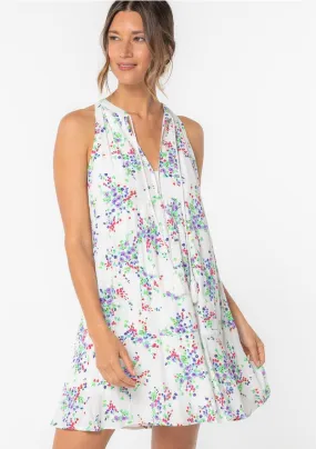 Lara Floral Tie Front Mini Swing Dress