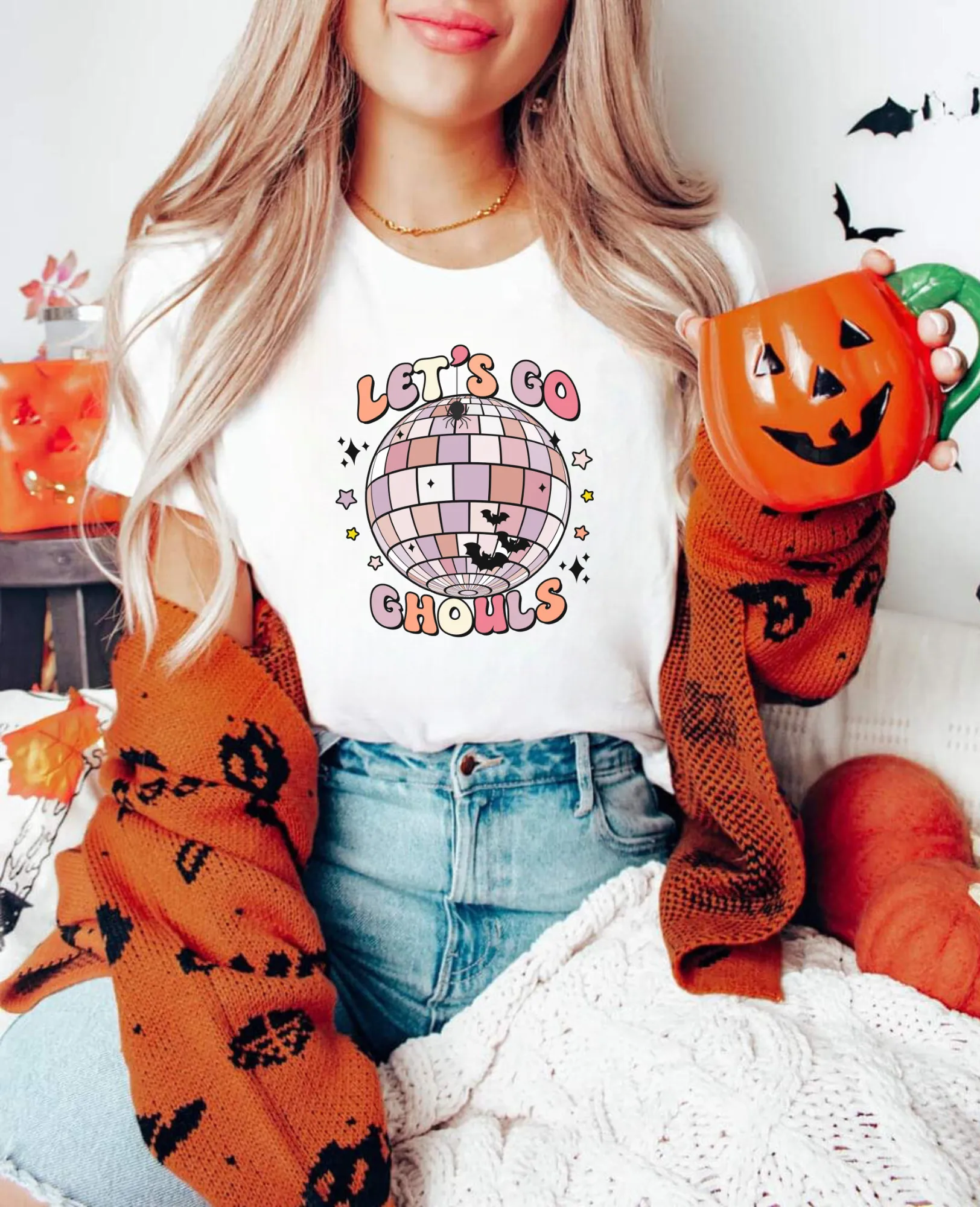 Let's Go Ghouls Retro Halloween Shirt