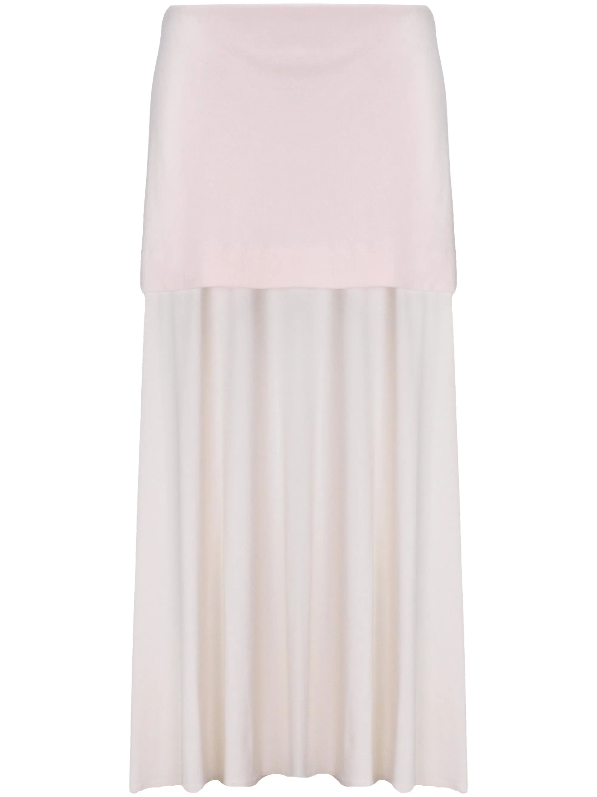 Light Pink Layered Wool Skirt