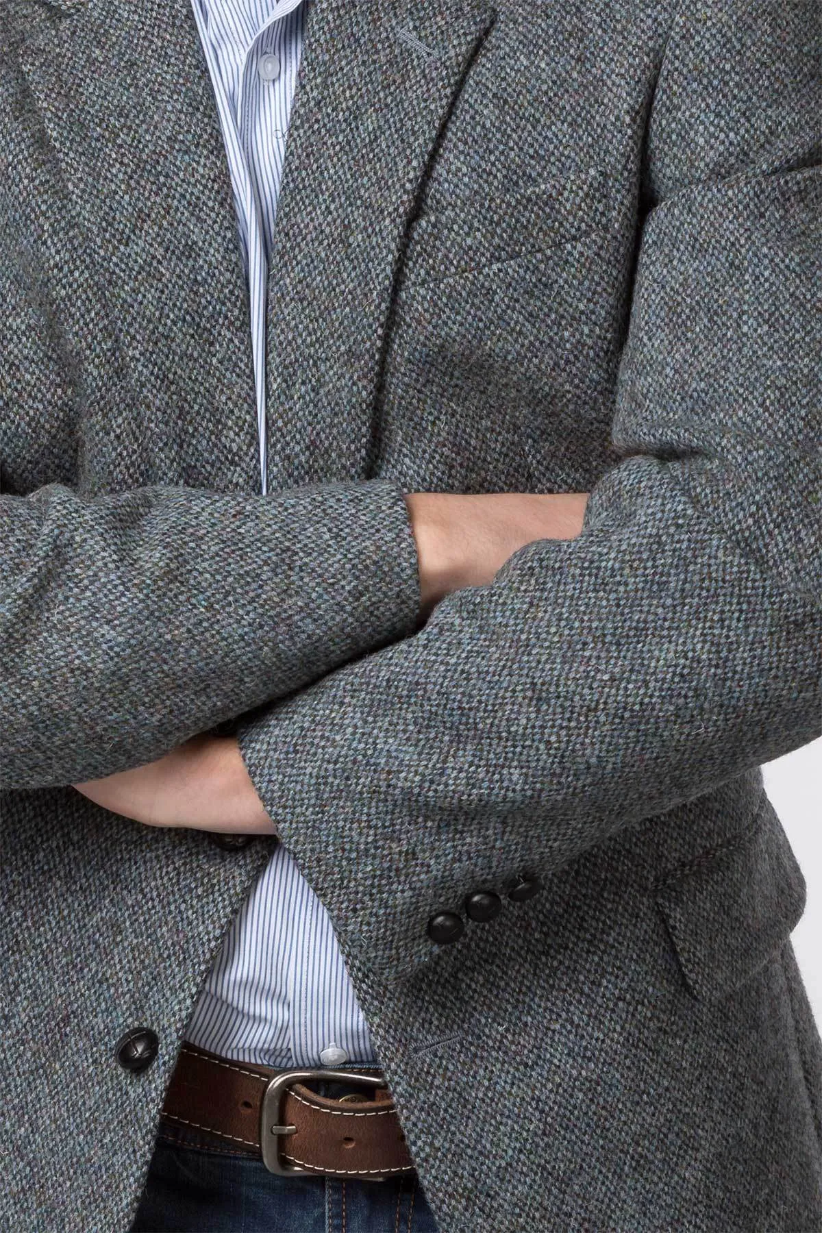 Men's Grey Harris Tweed Jacket - Dalmore