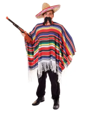 Mexican Poncho Multi Coloured