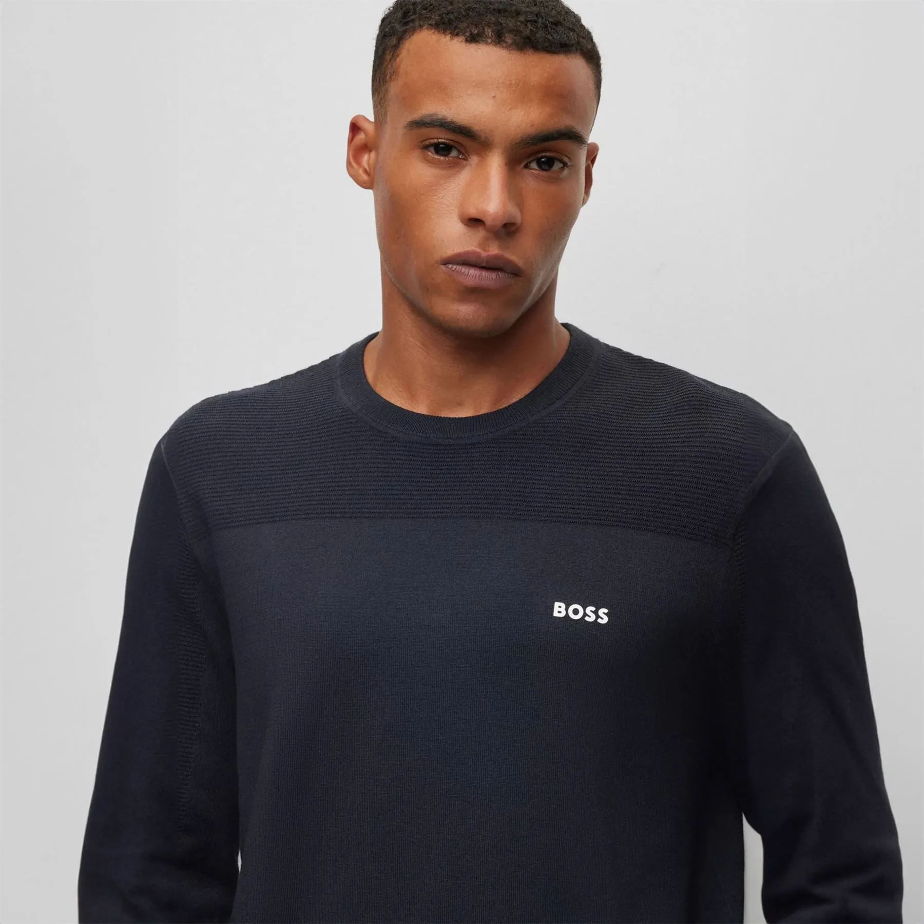 Momentum-X_CN Wool Blend Regular Fit Sweatshirt Dark Blue - AW23