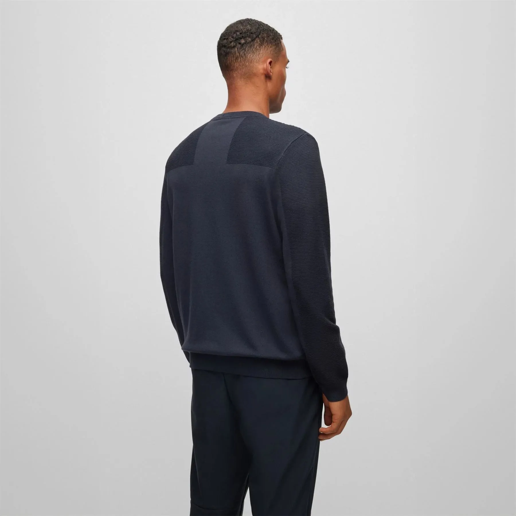 Momentum-X_CN Wool Blend Regular Fit Sweatshirt Dark Blue - AW23