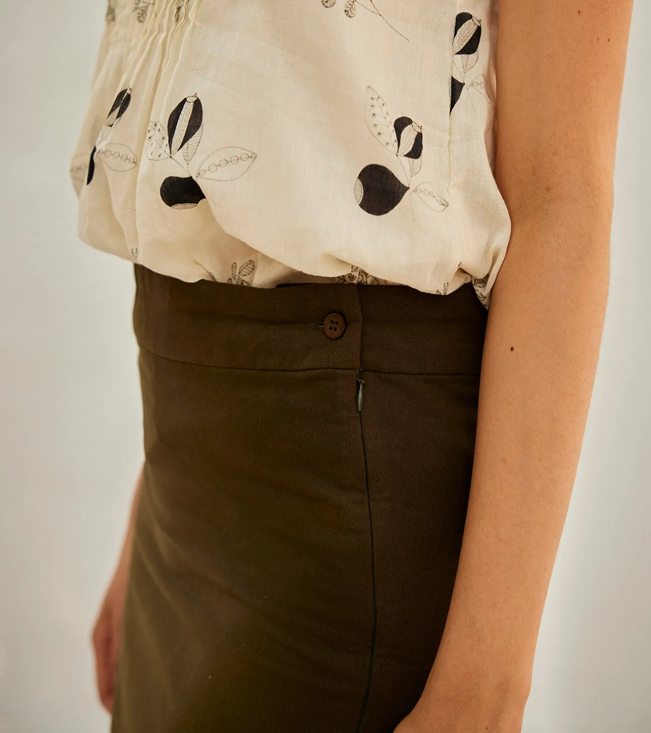 Olive Pencil Skirt