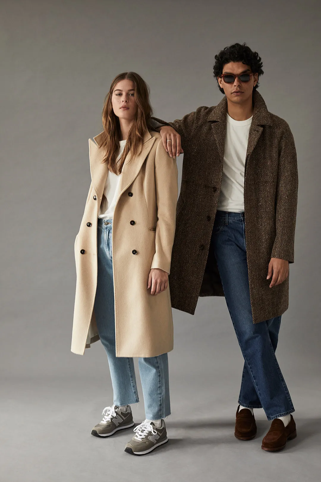 Pale Camel Double Breasted Overcoat