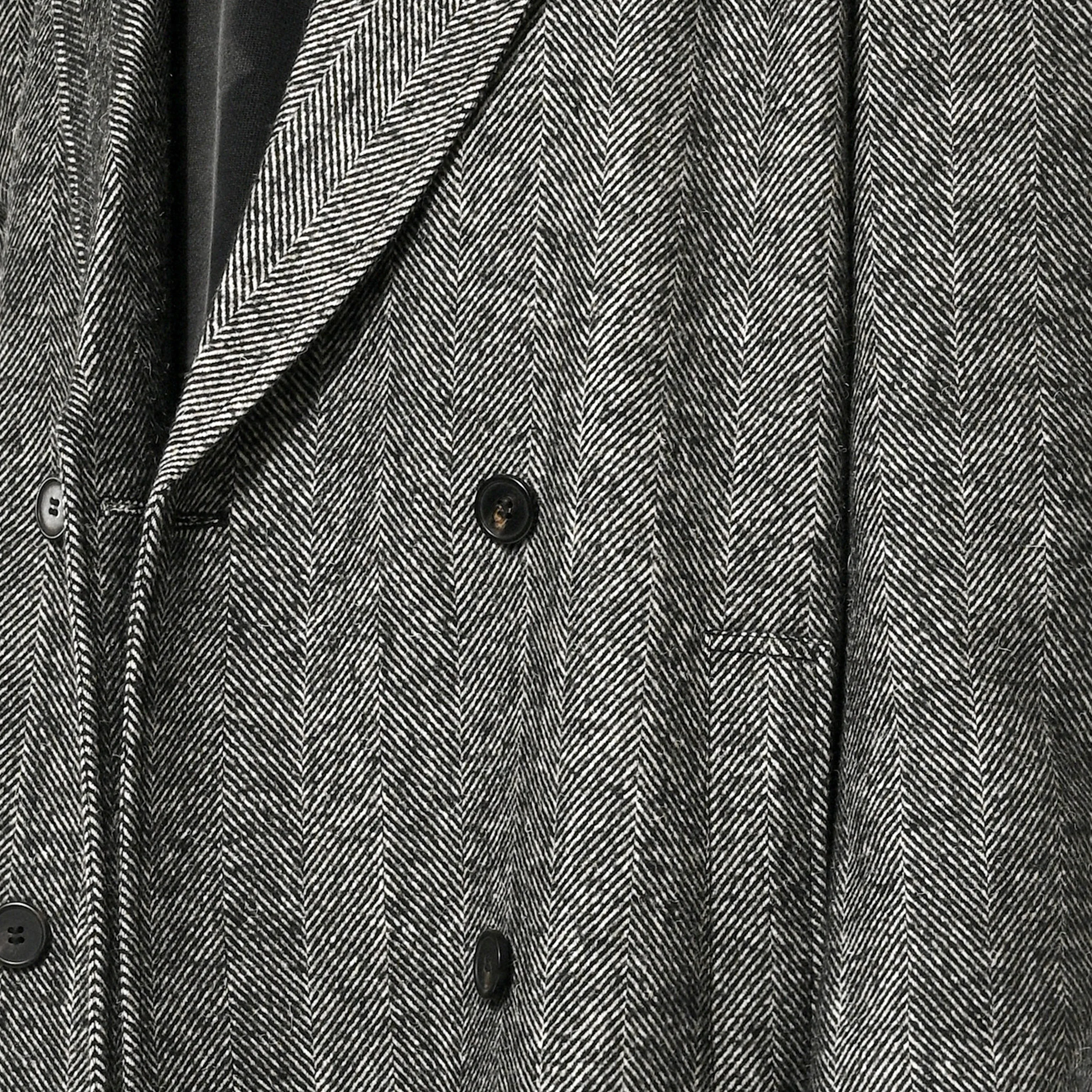 PEAK LAPEL COAT - GREY