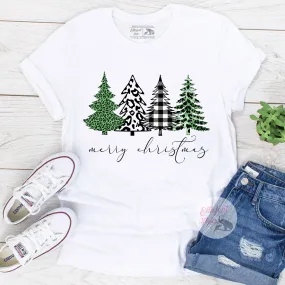 Plaid Christmas Trees Merry Christmas Shirt