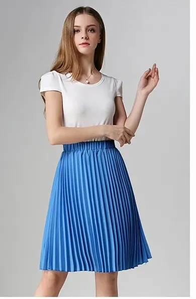 Pleated Chiffon Tutu Skirts with High Waist