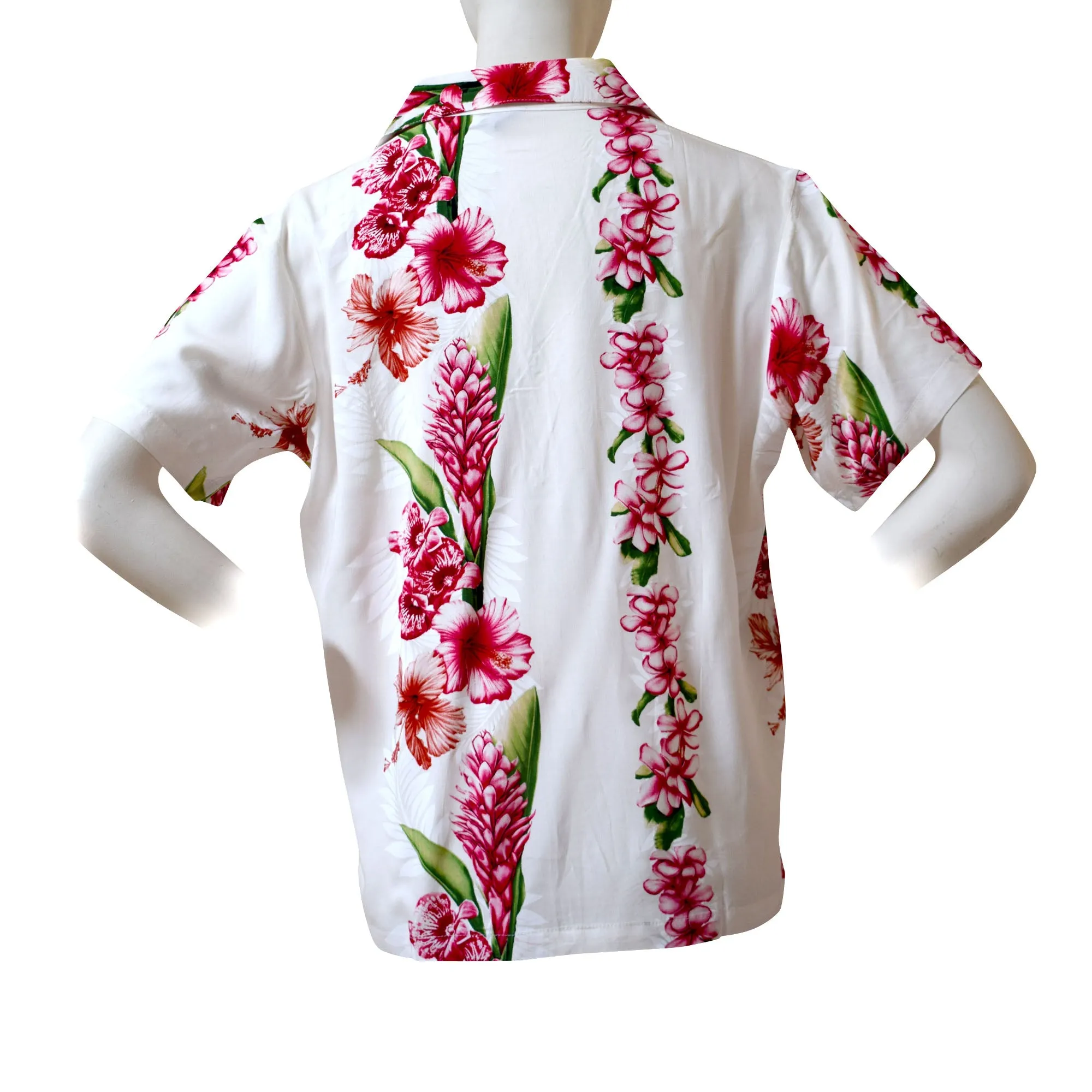 Plumeria Panel Women's Aloha Shirt