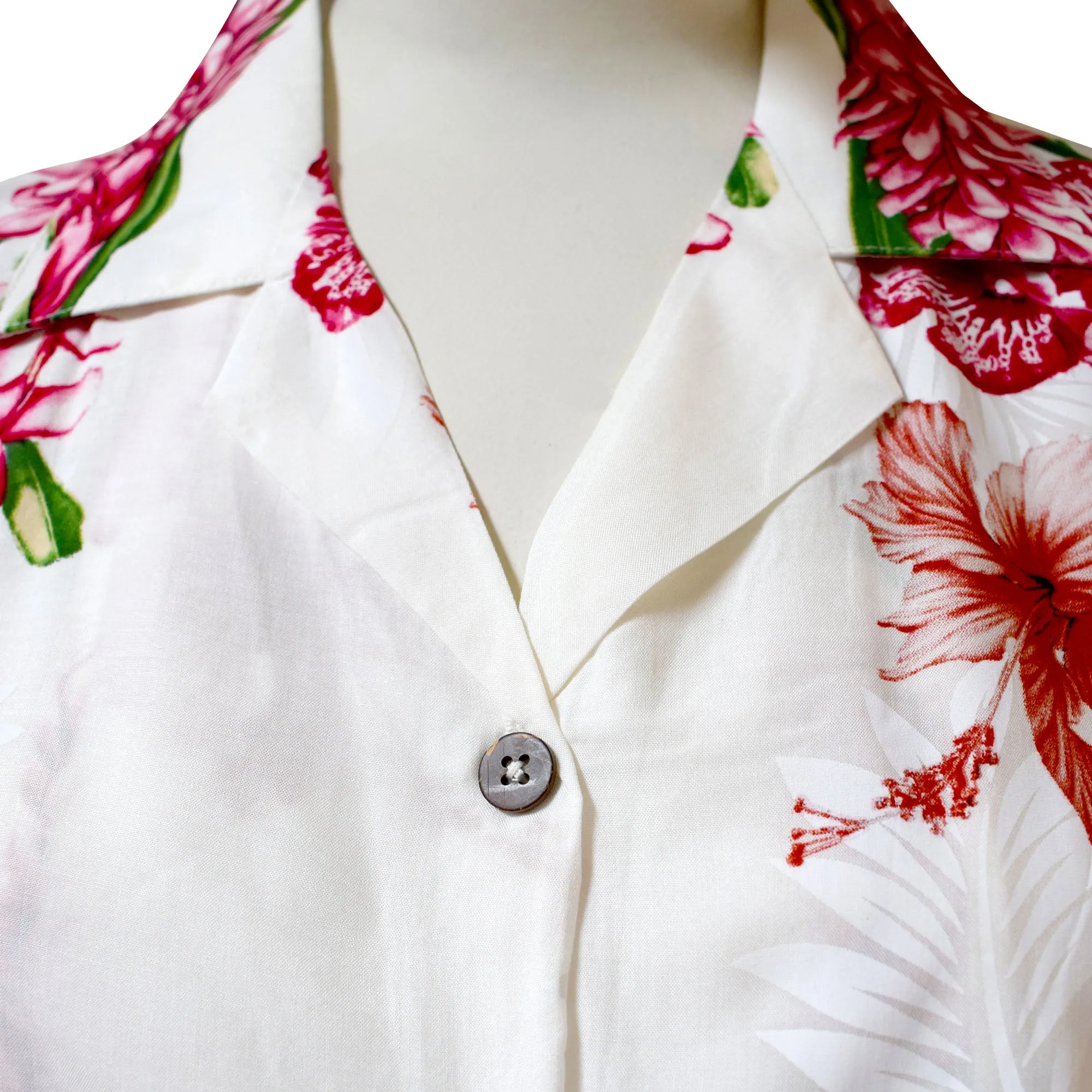 Plumeria Panel Women's Aloha Shirt