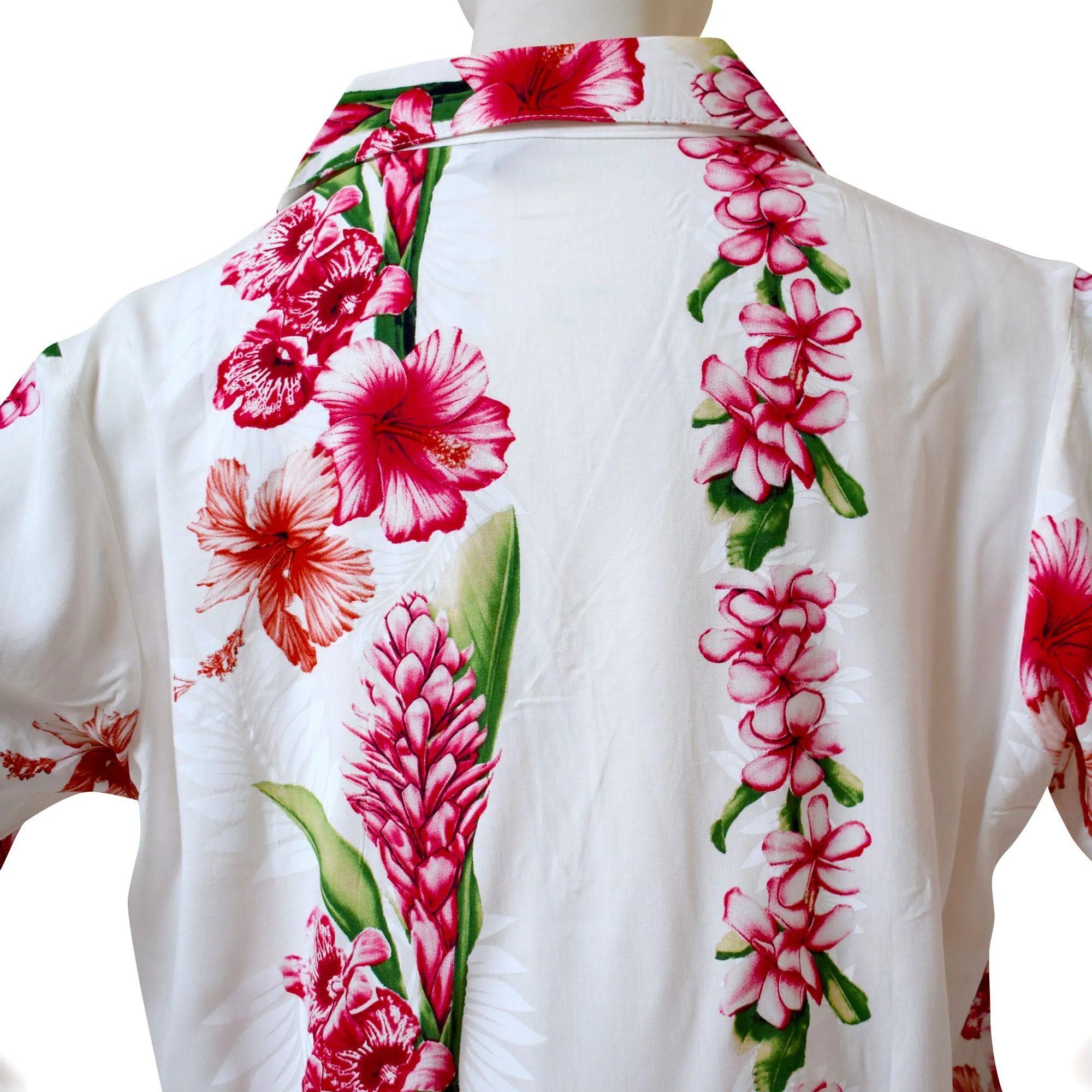 Plumeria Panel Women's Aloha Shirt