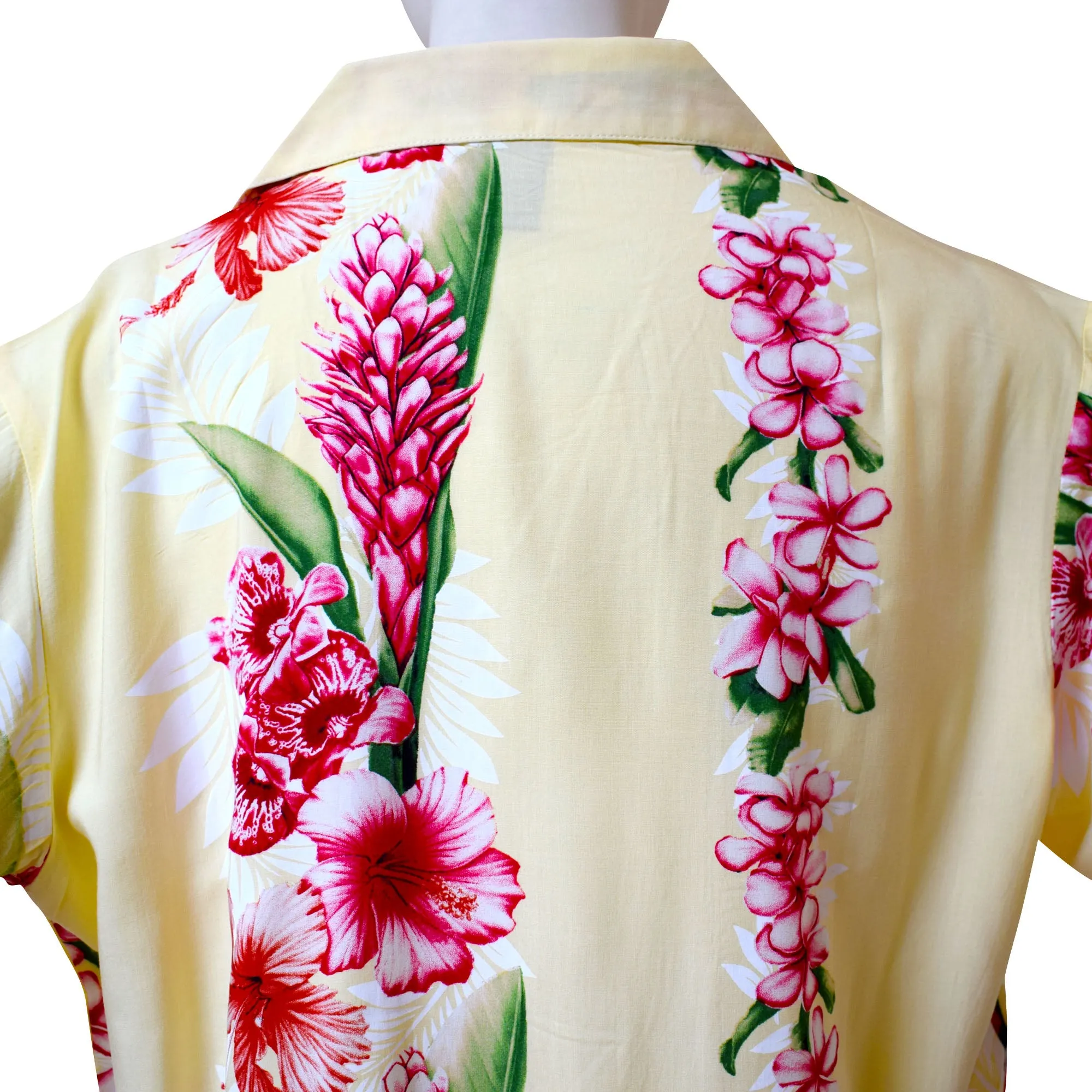 Plumeria Panel Women's Aloha Shirt