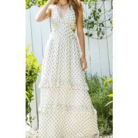 PT Polka Dot Maxi Dress with Side Cuts