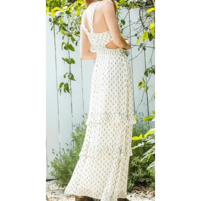 PT Polka Dot Maxi Dress with Side Cuts