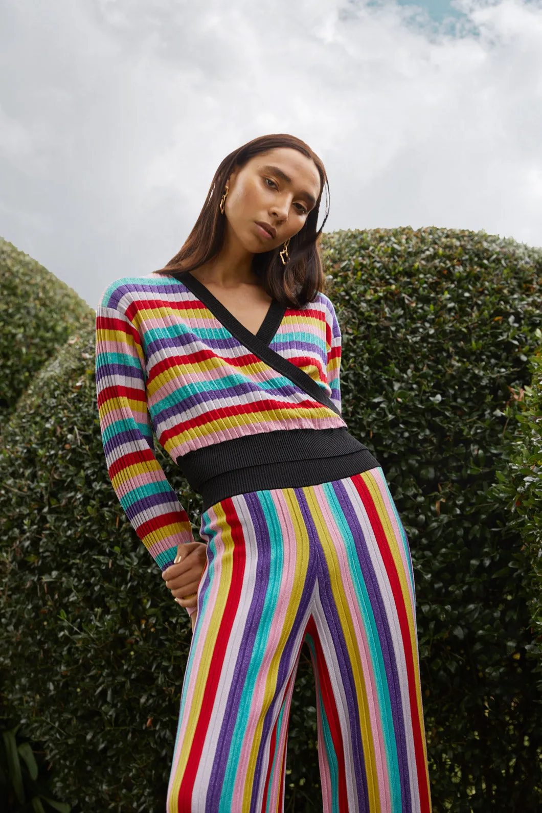 Rainbow Lurex Knit Top