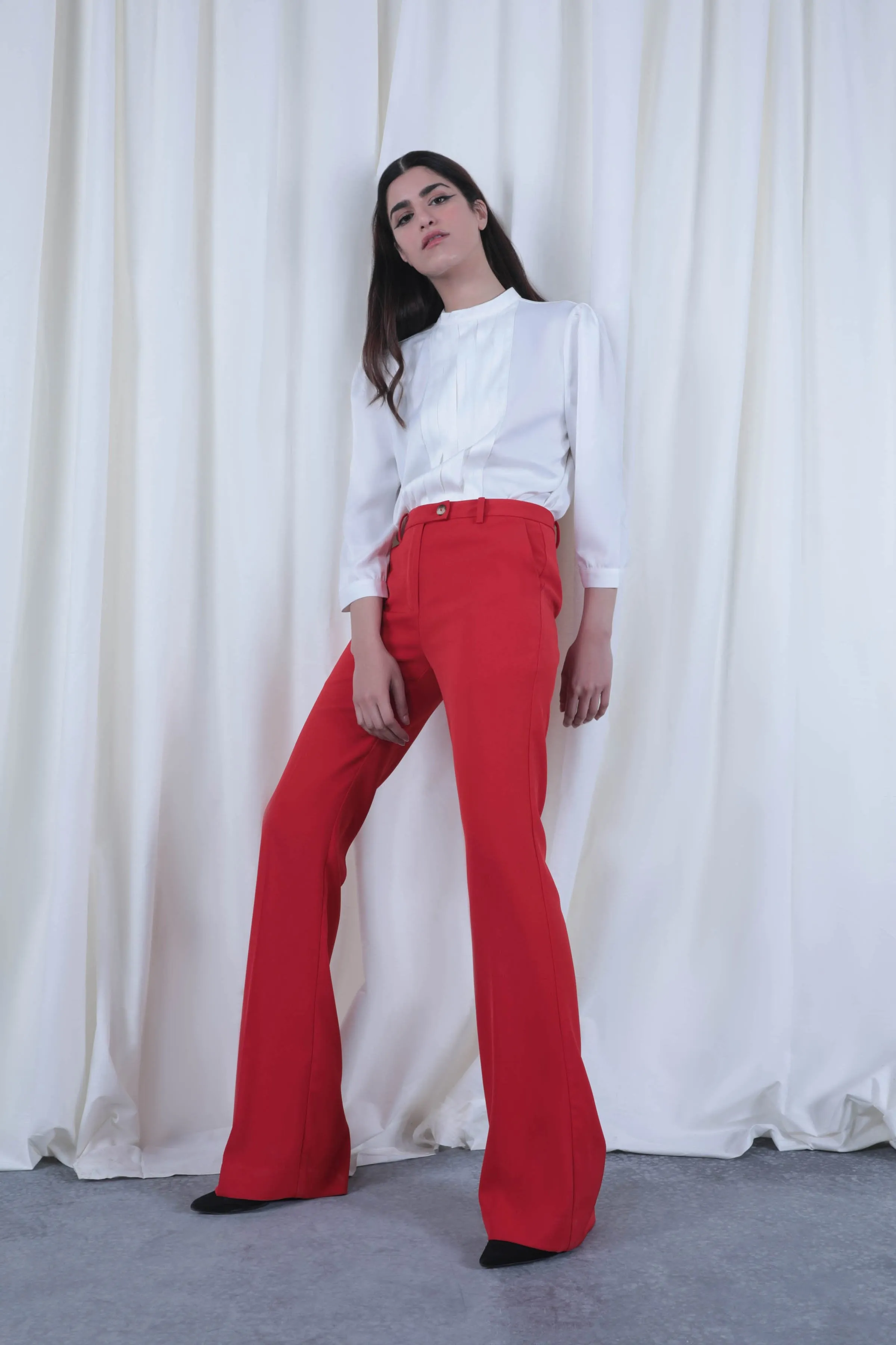 Red High-waisted Pants