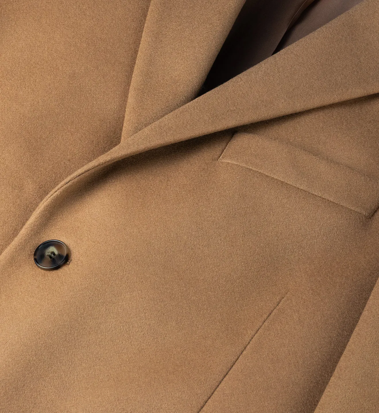 Script Logo Overcoat - Camel